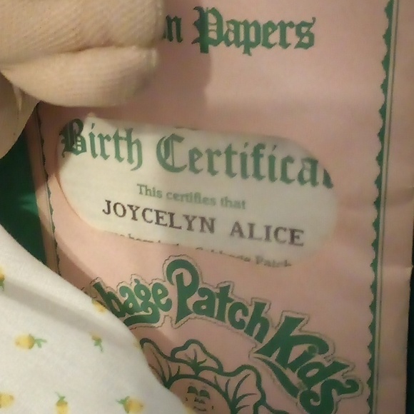 Vintage Cabbage Patch Kid 1985 W Xavier Roberts Signature - Joycelyn Alice - Picture 13 of 17